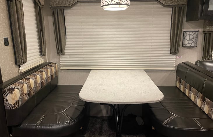 Table drops to make a full size bed.