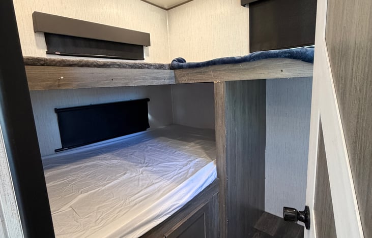 The kids will love having their own cozy retreat! Our private bunkhouse offers comfortable sleeping space away from the main bedroom.