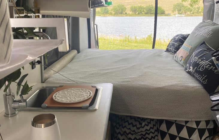 We always try to find a body of water to camp by.  The kids love it and it makes early morning rises pure joy.  This is Lake McConaughy, Nebraska!