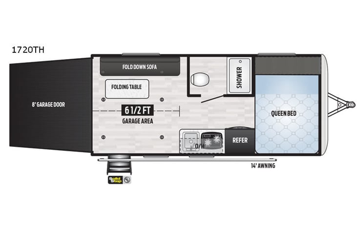 Representative floor plan provided by a trusted RVshare partner.