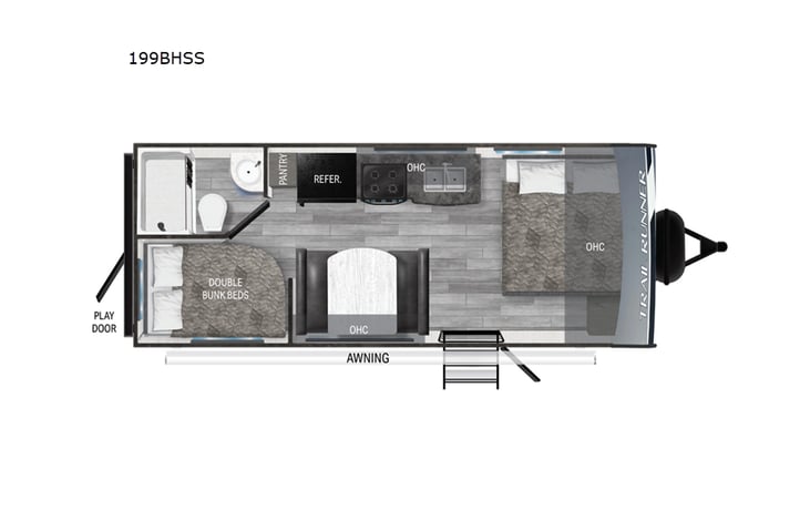 Representative floor plan provided by a trusted RVshare partner.