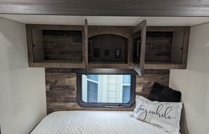 Queen Bed Overhead Storage
