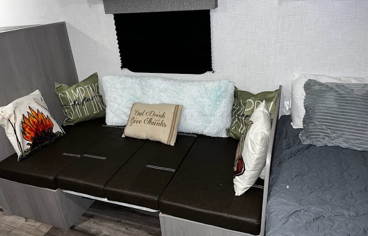 under seat storage for extra items that can be stored and out of the way.