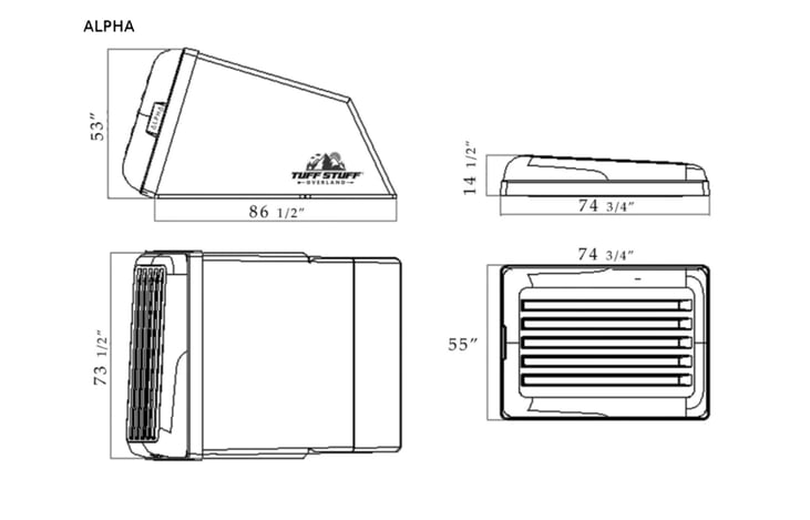 Representative floor plan provided by a trusted RVshare partner.