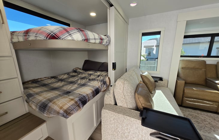 bunk house and tri fold sofa bed