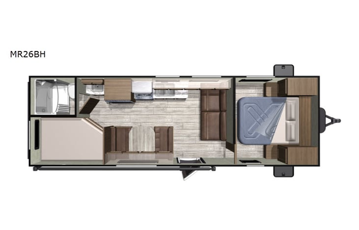 Representative floor plan provided by a trusted RVshare partner.