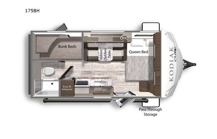 Representative floor plan provided by a trusted RVshare partner.