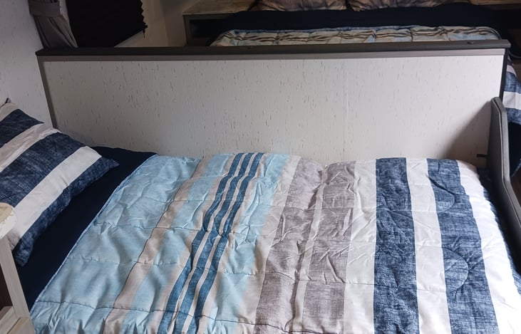 The couch is ready for bed time