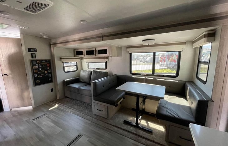 Couch bed and King U Dinette sleeps up to 4 people