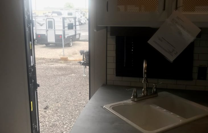 Kitchen sink and counter