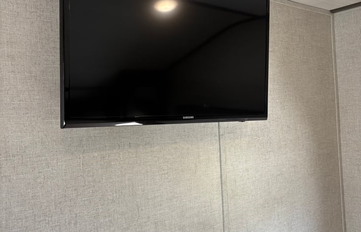 1 of 3 tv's offered this one is located in the master bedroom.