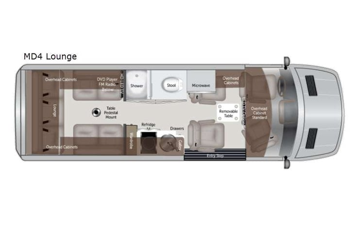 Representative floor plan provided by a trusted RVshare partner.