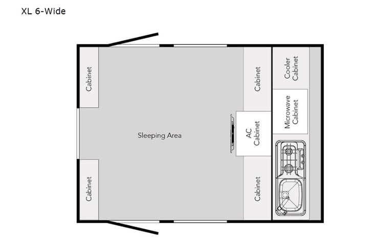 Representative floor plan provided by a trusted RVshare partner.