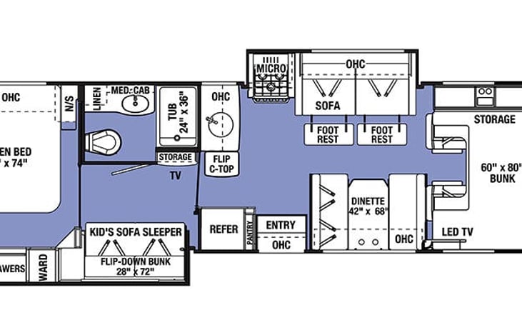 Layout of unit - plenty of room for your whole family!