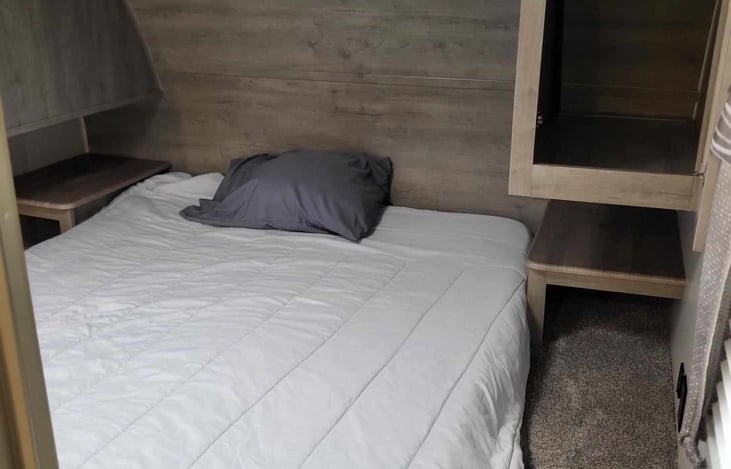 Master bedroom with queen bed