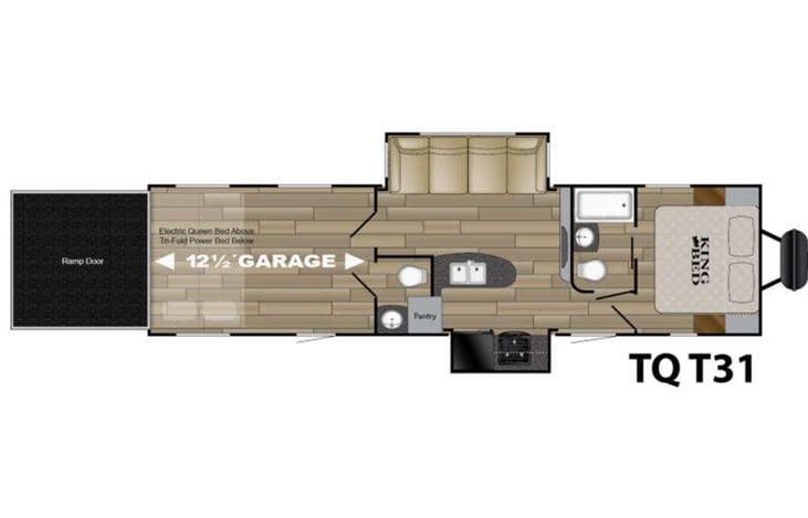 Representative floor plan provided by a trusted RVshare partner.