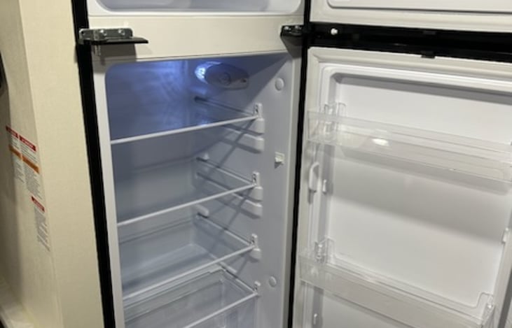 Inside of fridge and freezer
