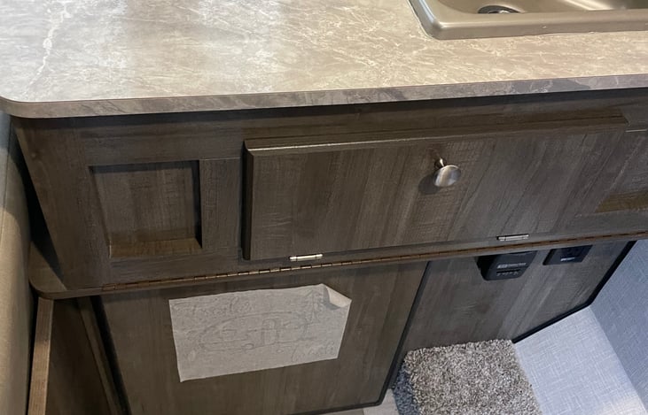 Kitchen sink with mini fridge!