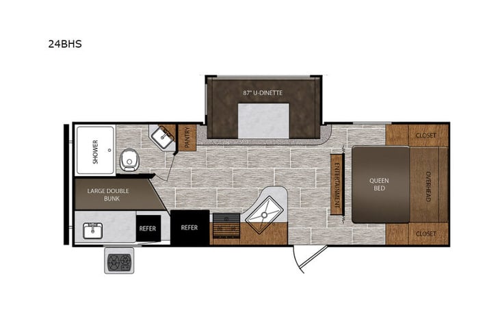 Representative floor plan provided by a trusted RVshare partner.