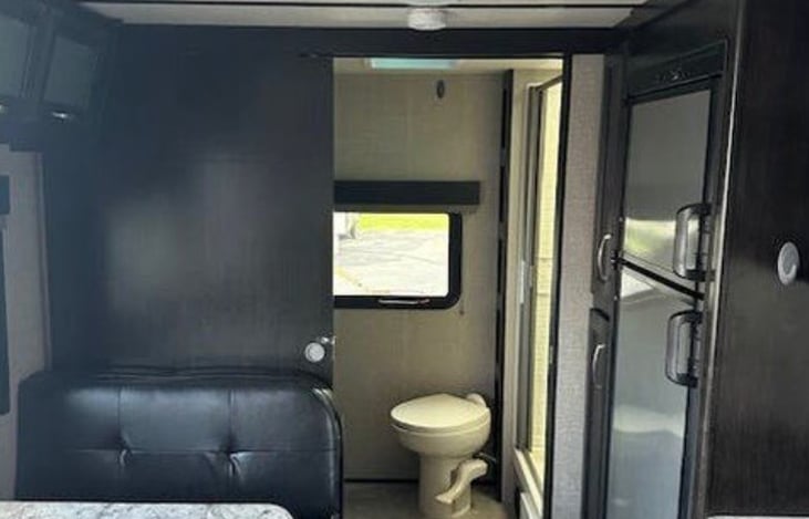 Sliding Door: Enjoy total privacy in your larger than life bathroom retreat.