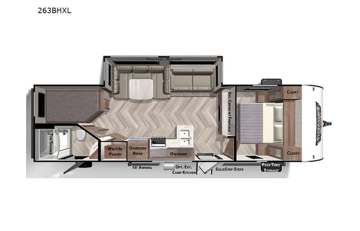 Representative floor plan provided by a trusted RVshare partner.