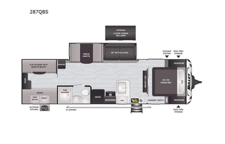 Representative floor plan provided by a trusted RVshare partner.