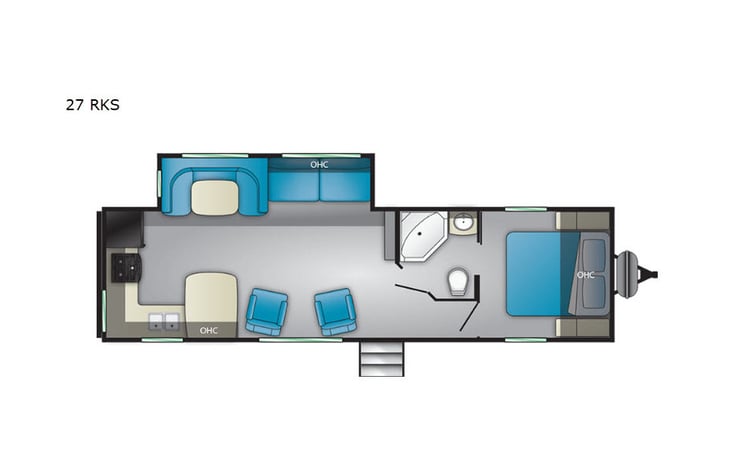 Representative floor plan provided by a trusted RVshare partner.