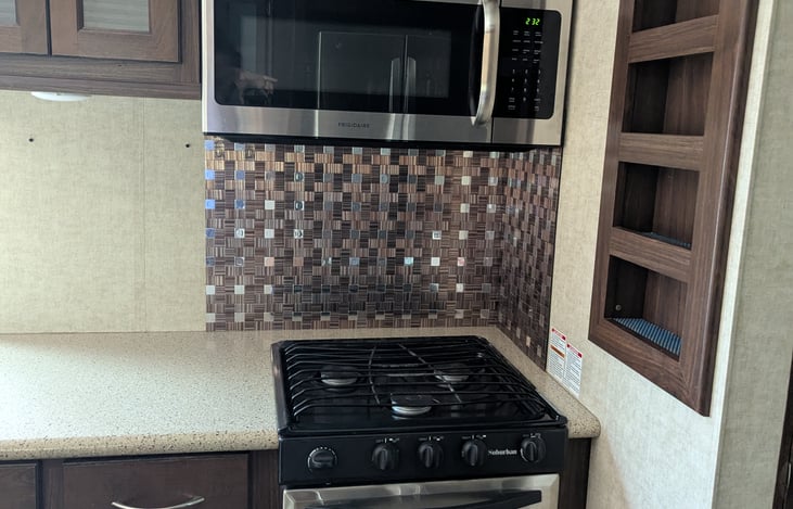 Gas stove and oven, microwave