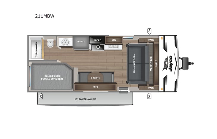 Representative floor plan provided by a trusted RVshare partner.