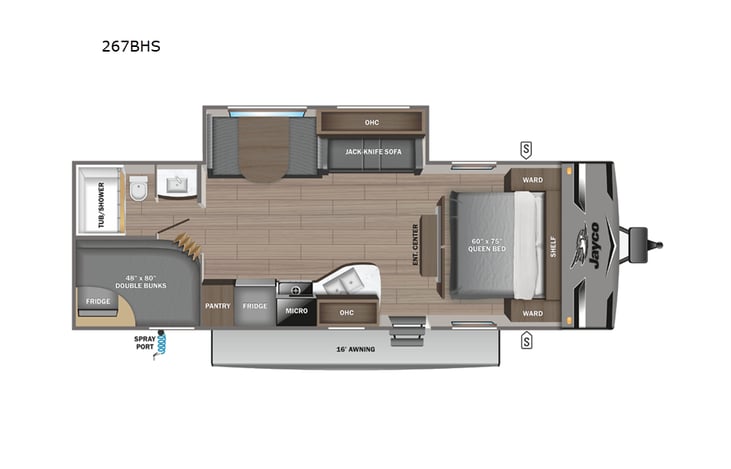 Representative floor plan provided by a trusted RVshare partner.