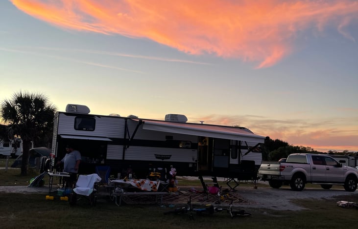 Two air conditioners keep this camper nice and cool during the summer