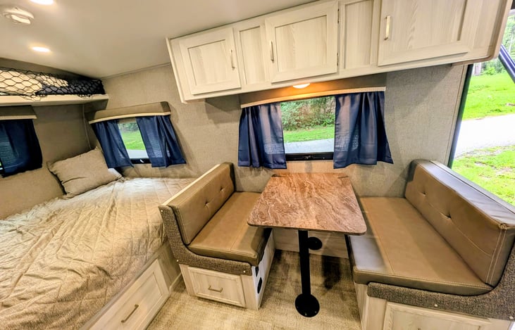 Bright and modern interior with all the amenities you'll need for a comfortable adventure.