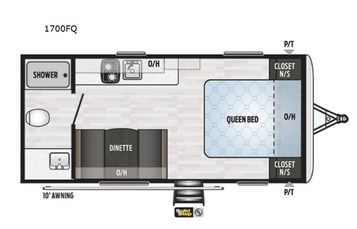 Representative floor plan provided by a trusted RVshare partner.