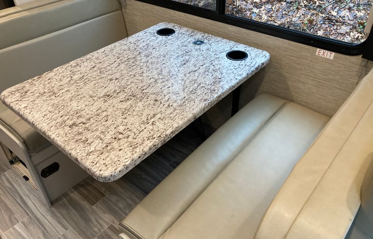 Dinette table with cordless phone charger