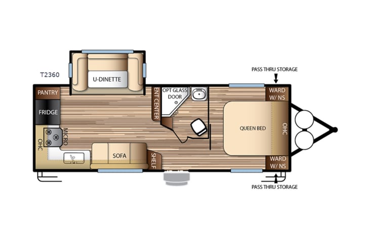 Representative floor plan provided by a trusted RVshare partner.