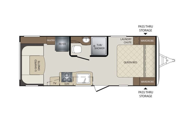 Representative floor plan provided by a trusted RVshare partner.