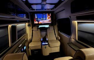Luxury Mercedes Coach | Massage Chairs & Bathroom