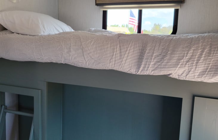 Loft bunk with storage underneath