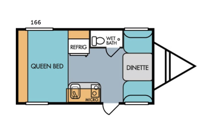 Representative floor plan provided by a trusted RVshare partner.