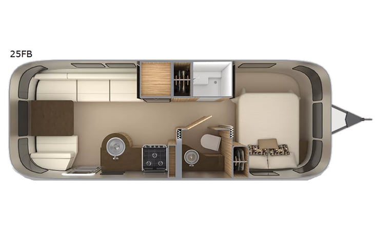 Representative floor plan provided by a trusted RVshare partner.