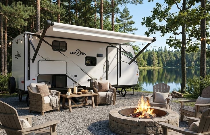 Perfect for a glamping setup using AI image but very similar to what can be found in Northern Colorado
