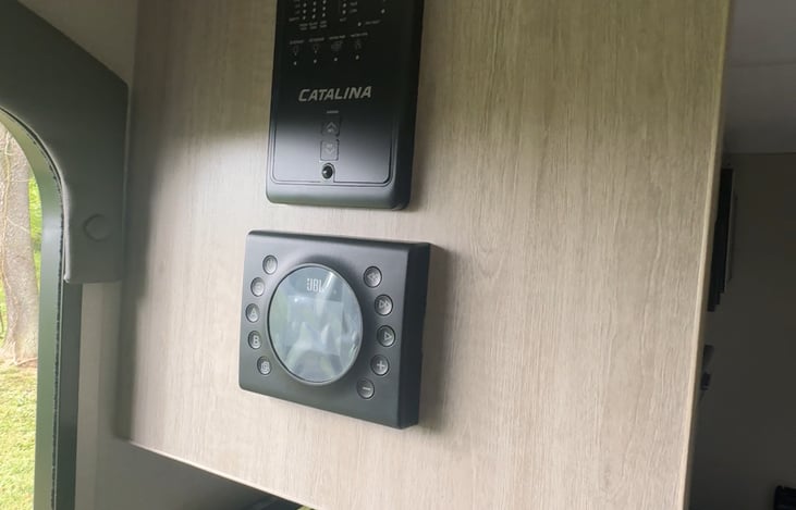 Master control panel and JBL radio w/bluetooth
