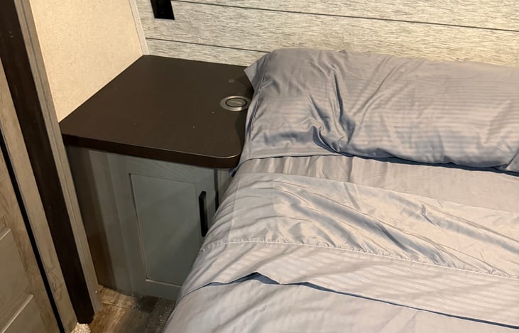 wireless charging on nightstand