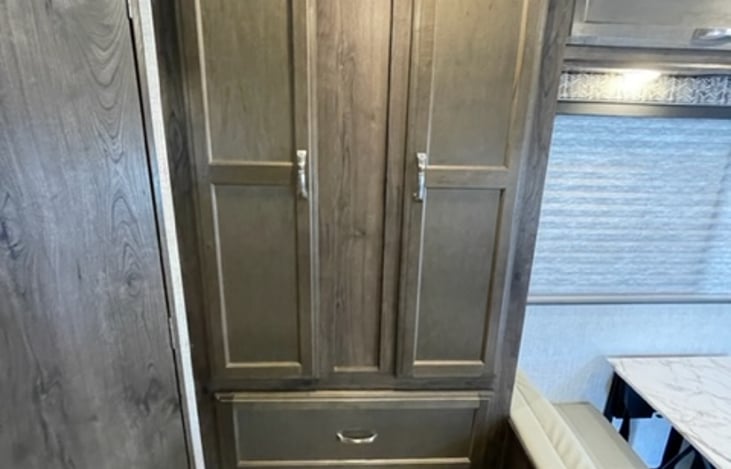 Armoire style closet storage