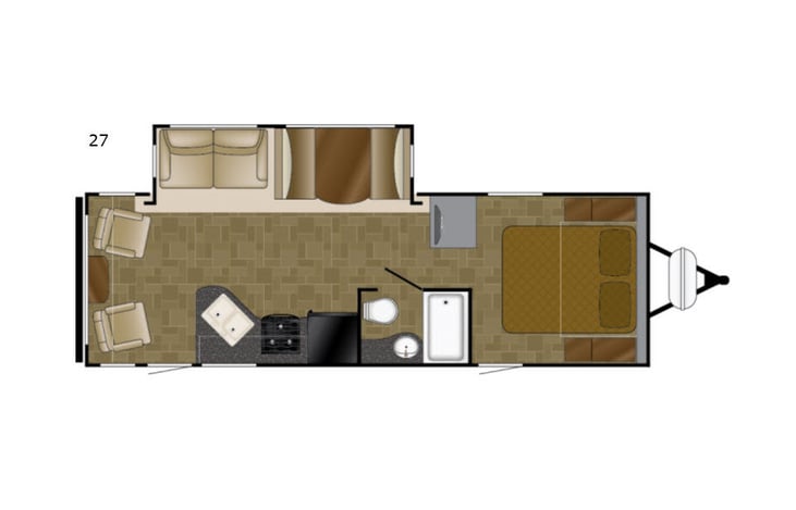 Representative floor plan provided by a trusted RVshare partner.