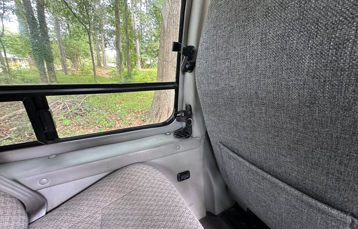 USB ports in the wall at each seat