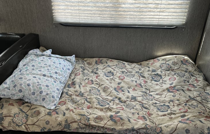 Couch folds into a bed.
