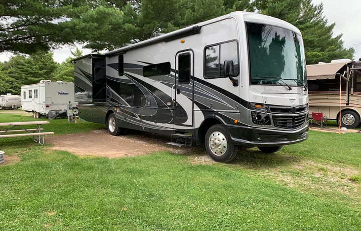 Passenger side with bed slide out