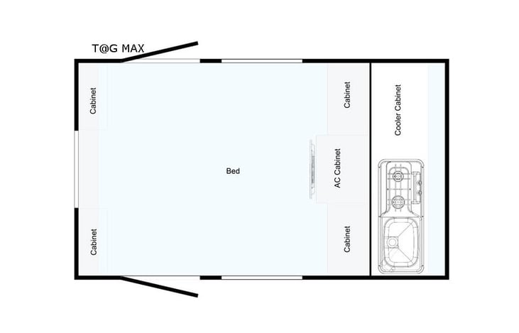 Representative floor plan provided by a trusted RVshare partner.
