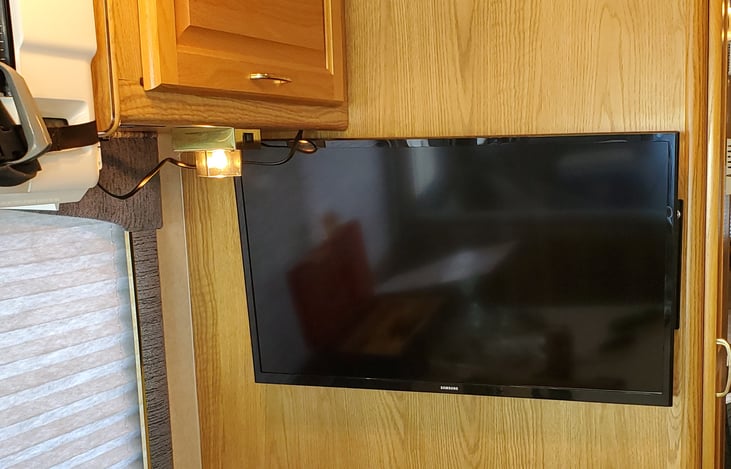 Smart tv in dining/living room area